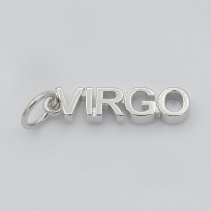 Gold Filled Zodiac Sign Script Words Mini Charm in Gold &amp; Silver | A-A1815-A-A1820 | A-A1839-A-A1844