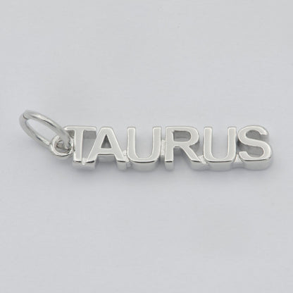 Gold Filled Zodiac Sign Script Words Mini Charm in Gold &amp; Silver | A-A1815-A-A1820 | A-A1839-A-A1844