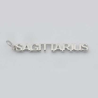 Gold Filled Zodiac Sign Script Words Mini Charm in Gold &amp; Silver | A-A1815-A-A1820 | A-A1839-A-A1844