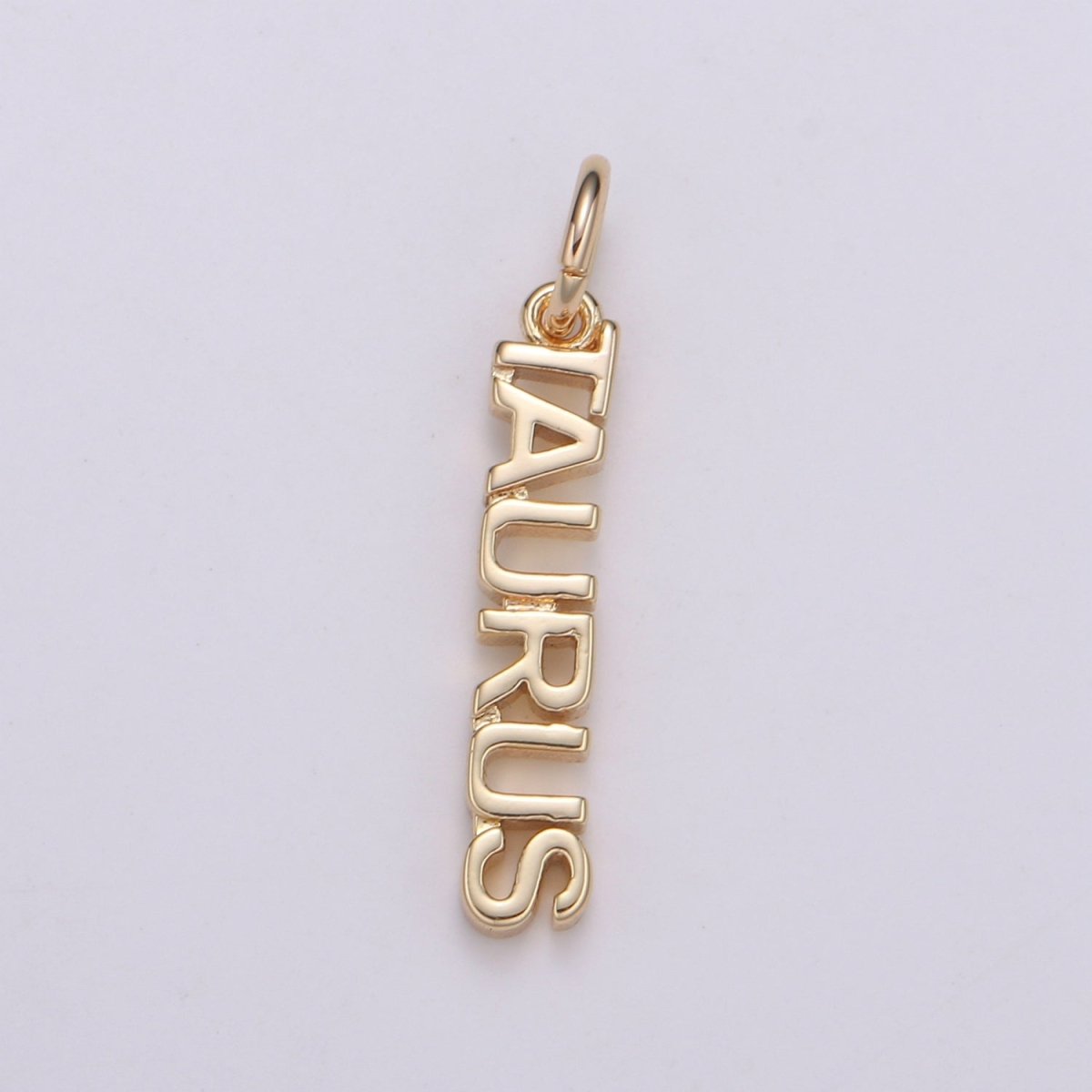 Gold Filled Zodiac Sign Script Words Mini Charm in Gold &amp; Silver | A-A1815-A-A1820 | A-A1839-A-A1844