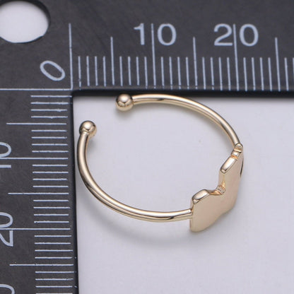 Gold Flake Gold Filled Adjustable Ring R-244