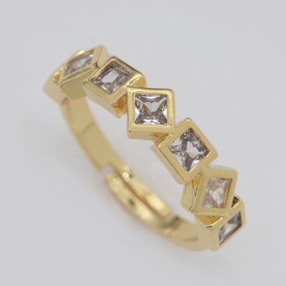 Gold Geometric Ring Stacking Rings | Trendy Ring | Unique Shape Ring | Christmas Holiday Gift