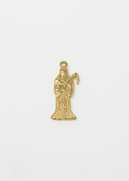 Gold Grim Reaper Death Goth Gothic Style Force Ghost Necklace Pendant Charm Bead Bails Findings for Jewelry Making J-650