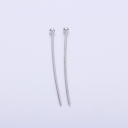 Gold Head Pins Ball Point Headpins, 0.6mm (22 Gauge) by 30mm, 35mm, 40mm | L532 - L535