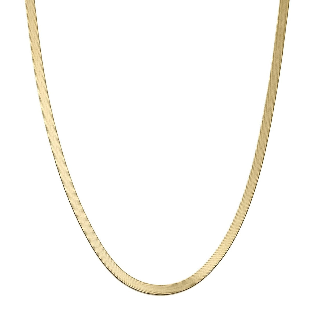 Gold Herringbone Chain Simple Layering Style For Women Necklace | WA-839