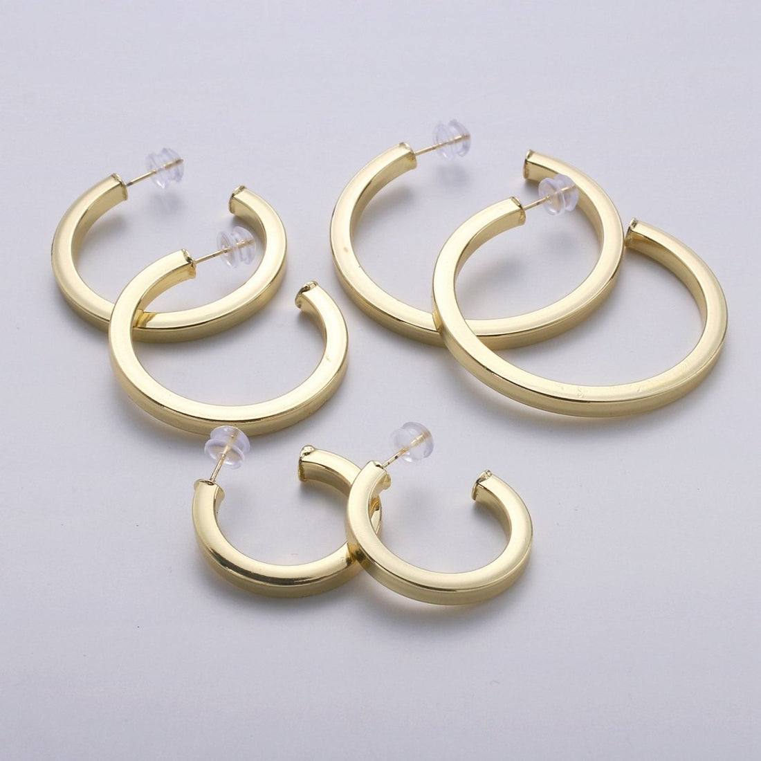 Gold hoop earrings, small hoop earring, thick and chunky 14k gold filled earrings, minimalist hoops / medium hoops gold / large open hoops