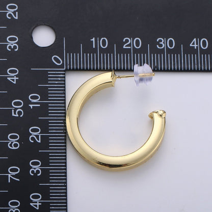 Gold hoop earrings, small hoop earring, thick and chunky 14k gold filled earrings, minimalist hoops / medium hoops gold / large open hoops