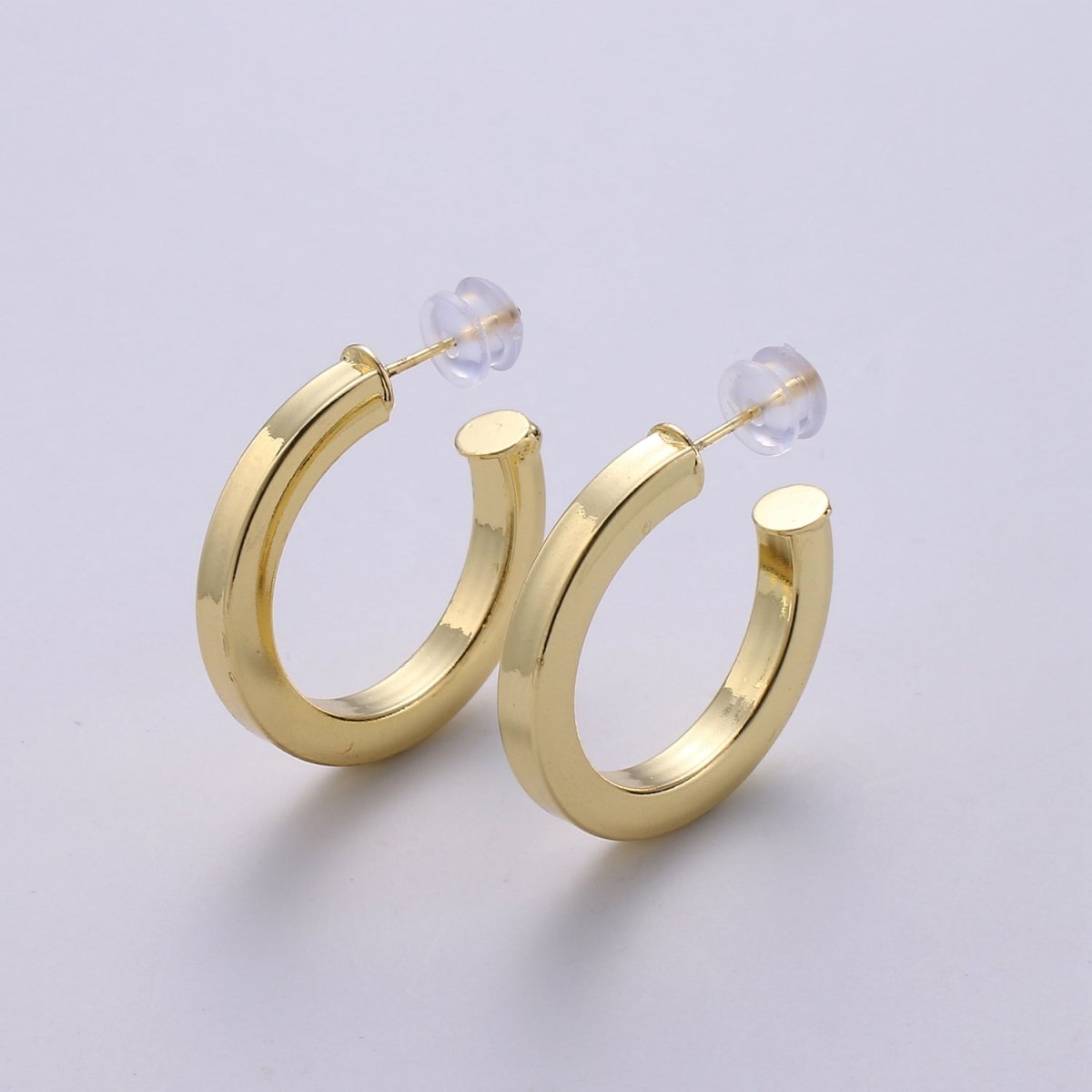 Gold hoop earrings, small hoop earring, thick and chunky 14k gold filled earrings, minimalist hoops / medium hoops gold / large open hoops