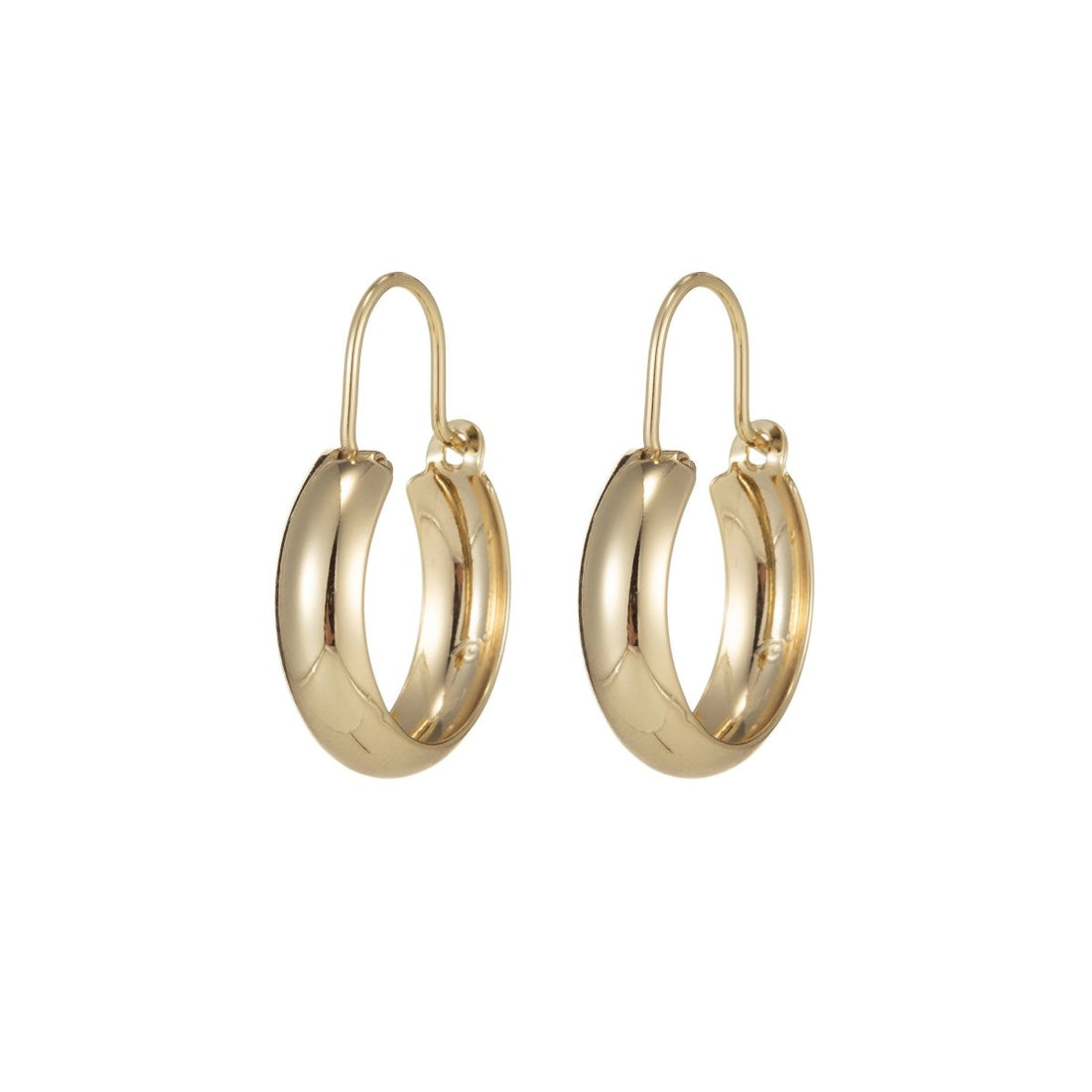 Gold Hoop Earrings, Small Hoop Earrings, Medium Minimal Hoop Earrings, Dainty Hoop Earrings, Thick 14k Gold Filled Hoop Earrings Q-072