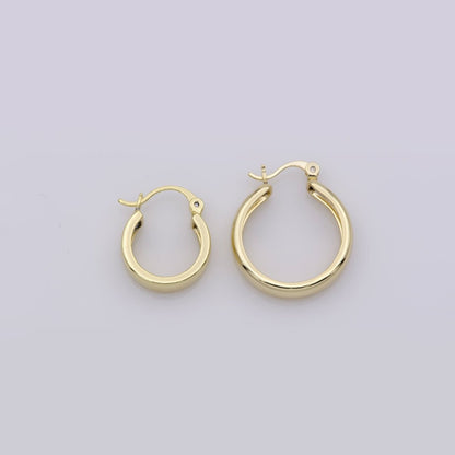 Gold Hoop Earrings, Small Hoop Earrings, Medium Minimal Hoop Earrings, Dainty Hoop Earrings, Thick 14k Gold Filled Hoop Earrings Q-073 Q-288
