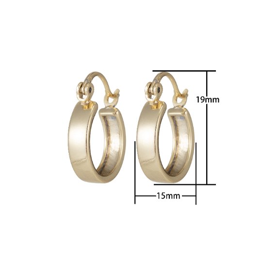 Gold Hoop Earrings, Small Hoop Earrings, Medium Minimal Hoop Earrings, Dainty Hoop Earrings, Thick 14k Gold Filled Hoop Earrings Q-073 Q-288