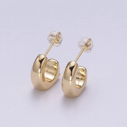 Gold Hoops Light Weight • Modern Bold Hoop Earrings • Gift For Her T-235