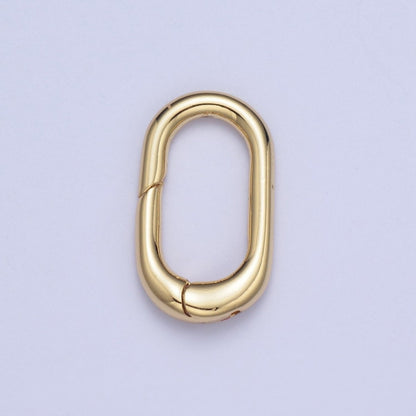 Gold Long Oval Rectangular Spring Gate Ring Findings Closure Supply For Jewelry Making L-916