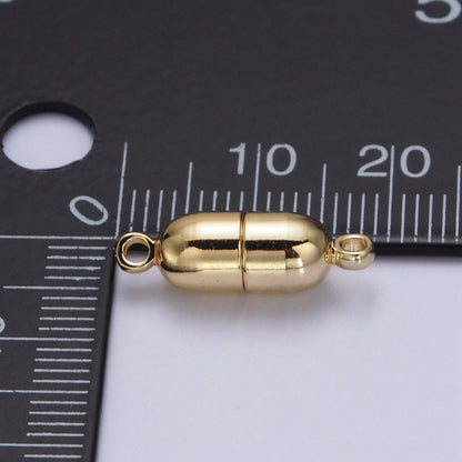 Gold Magnetic Oval Pill Connector Clasps Hooks Closure Supply | Z-043