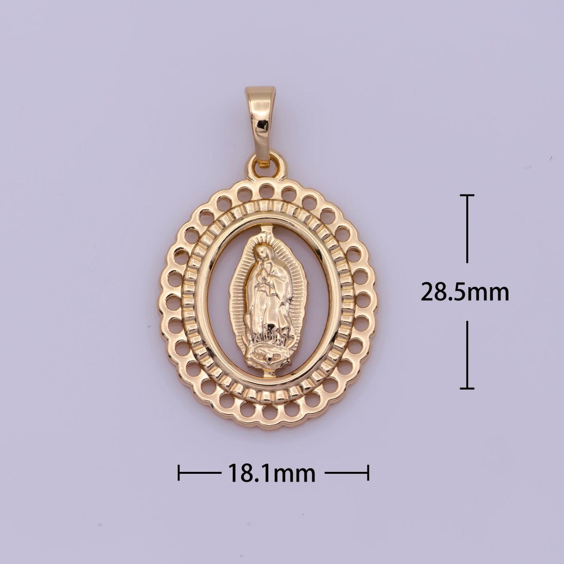 Gold Mother Virgin Mary, Holy, Divine, Heavenly, Pray, Angel, Catholic DIY Necklace PENDANT Charm Bead Bails Findings for Jewelry Making H-470