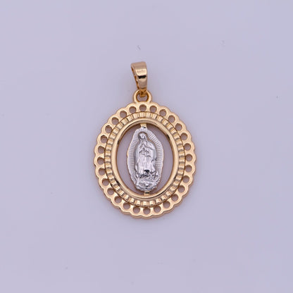 Gold Mother Virgin Mary, Holy, Divine, Heavenly, Pray, Angel, Catholic DIY Necklace PENDANT Charm Bead Bails Findings for Jewelry Making H-470