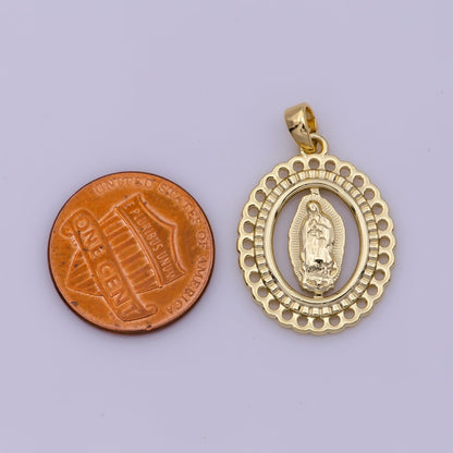 Gold Mother Virgin Mary, Holy, Divine, Heavenly, Pray, Angel, Catholic DIY Necklace PENDANT Charm Bead Bails Findings for Jewelry Making H-470