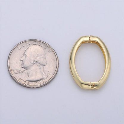 Gold Necklace Clasp, Oval Spring Gate Ring , Oval Gate Ring , Basic Supplies 24k Gold Filled Clasp for Necklace Supply K-392