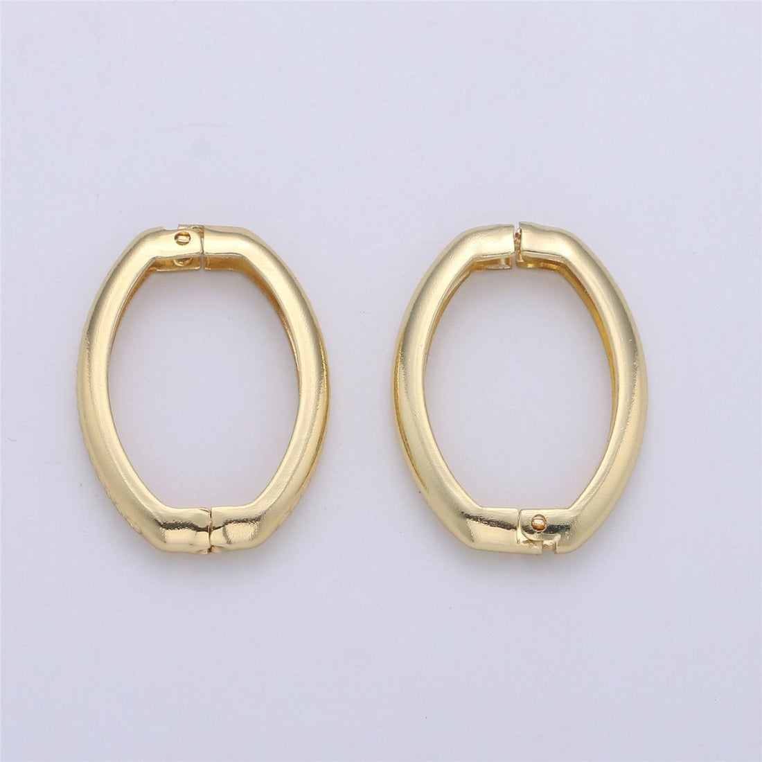 Gold Necklace Clasp, Oval Spring Gate Ring , Oval Gate Ring , Basic Supplies 24k Gold Filled Clasp for Necklace Supply K-392