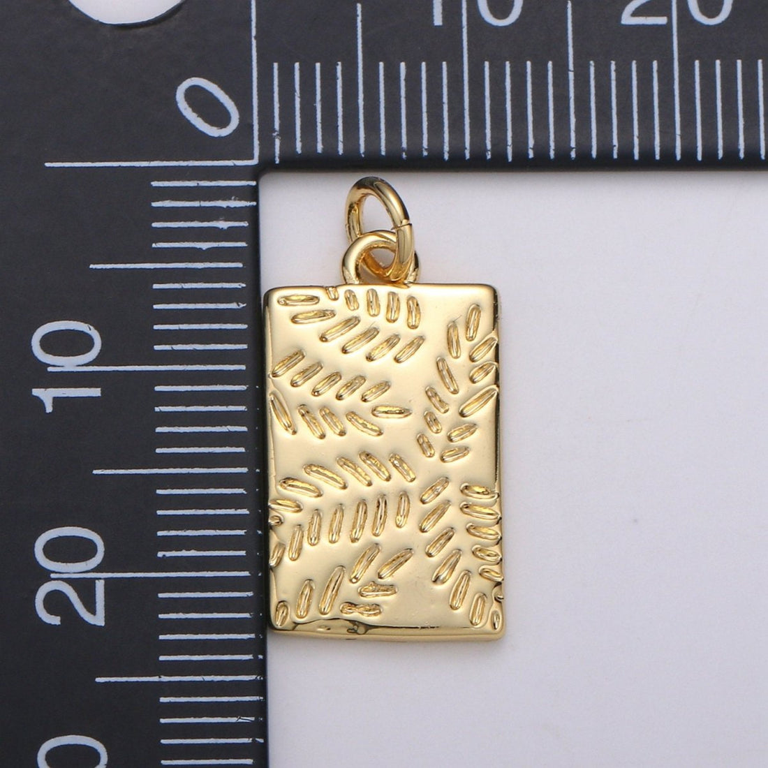 Gold Olive Leaf Branch Pendant / Dainty Geometric Charm for necklace bracelet Jewelry Making C-816