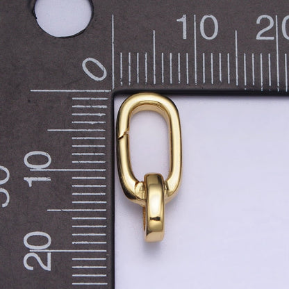 Gold or Silver Push Gate Oval Clasp, Spring gate Clasp, 16x17mm Wholesale Supply for Necklace Jewelry Making Charm Holder Z311