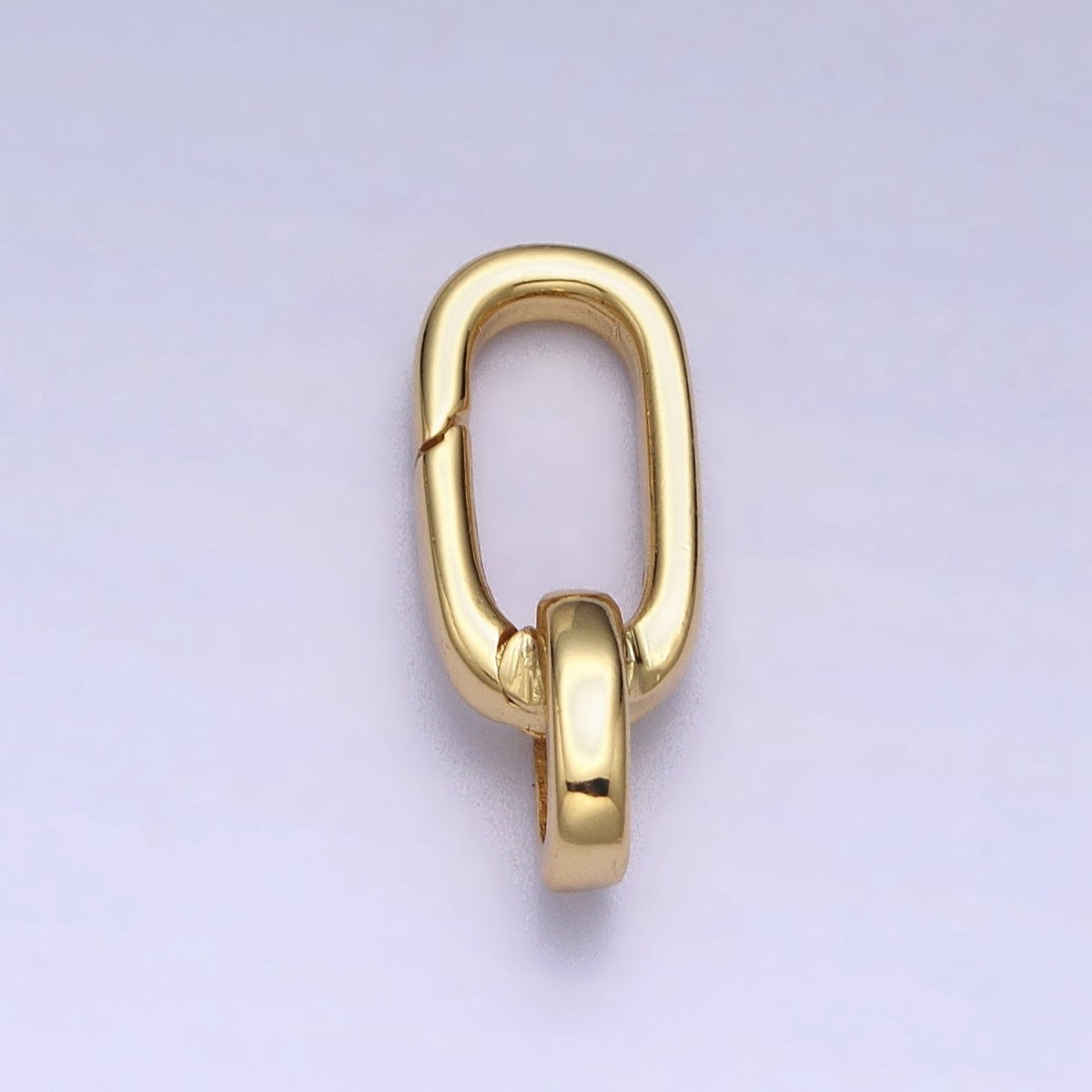 Gold or Silver Push Gate Oval Clasp, Spring gate Clasp, 16x17mm Wholesale Supply for Necklace Jewelry Making Charm Holder Z311