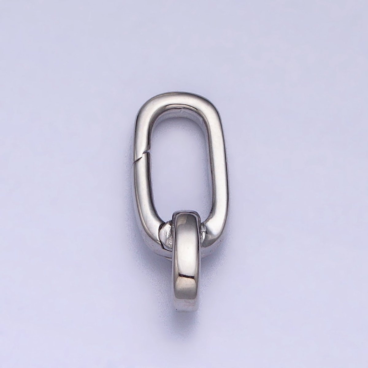 Gold or Silver Push Gate Oval Clasp, Spring gate Clasp, 16x17mm Wholesale Supply for Necklace Jewelry Making Charm Holder Z311