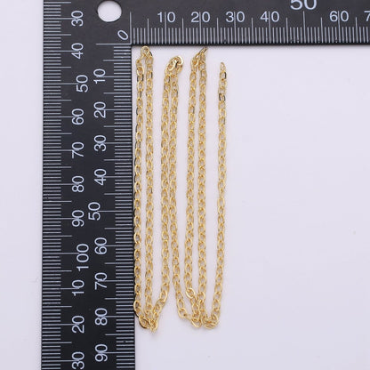 Gold Oval Cable Link Chain, 0.9mm Gold Filled Cable Chain by Yard, Unfinished Chain For Jewelry Supply | ROLL-149