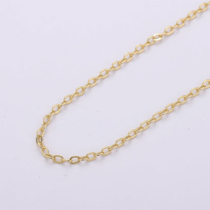 Gold Oval Cable Link Chain, 0.9mm Gold Filled Cable Chain by Yard, Unfinished Chain For Jewelry Supply | ROLL-149