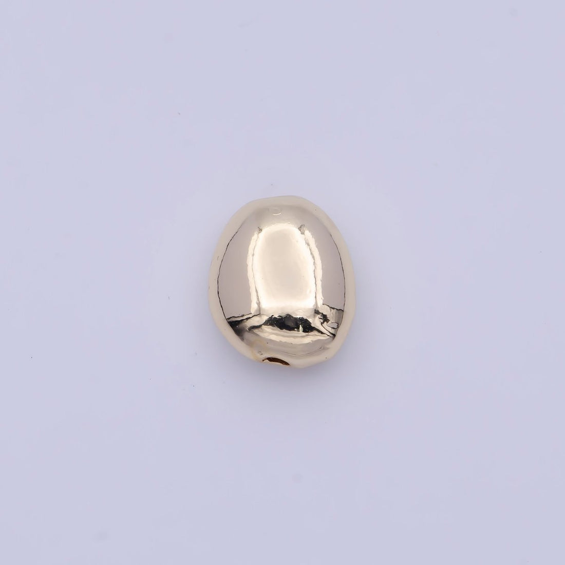 Gold Oval Geometric Spacer Bead Findings For Jewelry Making B-120