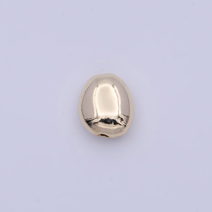 Gold Oval Geometric Spacer Bead Findings For Jewelry Making B-120