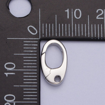 Gold Oval Push Clasps, Push Gate Clasp Silver Small Oval Clasp, Hinged Ring Clasp, Spring Gate Clasp for Bracelet Necklace Z-194 Z-195