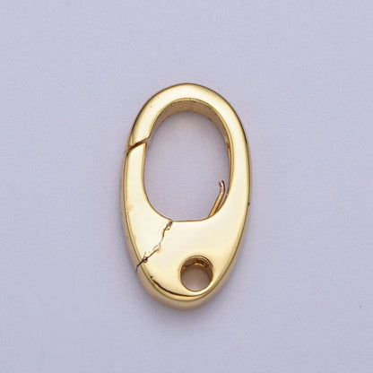Gold Oval Push Clasps, Push Gate Clasp Silver Small Oval Clasp, Hinged Ring Clasp, Spring Gate Clasp for Bracelet Necklace Z-194 Z-195