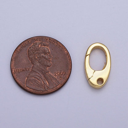 Gold Oval Push Clasps, Push Gate Clasp Silver Small Oval Clasp, Hinged Ring Clasp, Spring Gate Clasp for Bracelet Necklace Z-194 Z-195