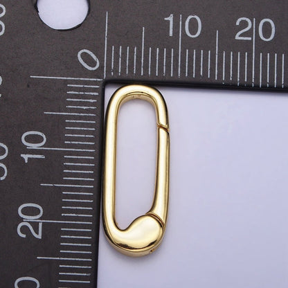 Gold Oval Push Spring Gate Ring Supply Enhancer Clasp for Charm Holder | Z-038 Z-347