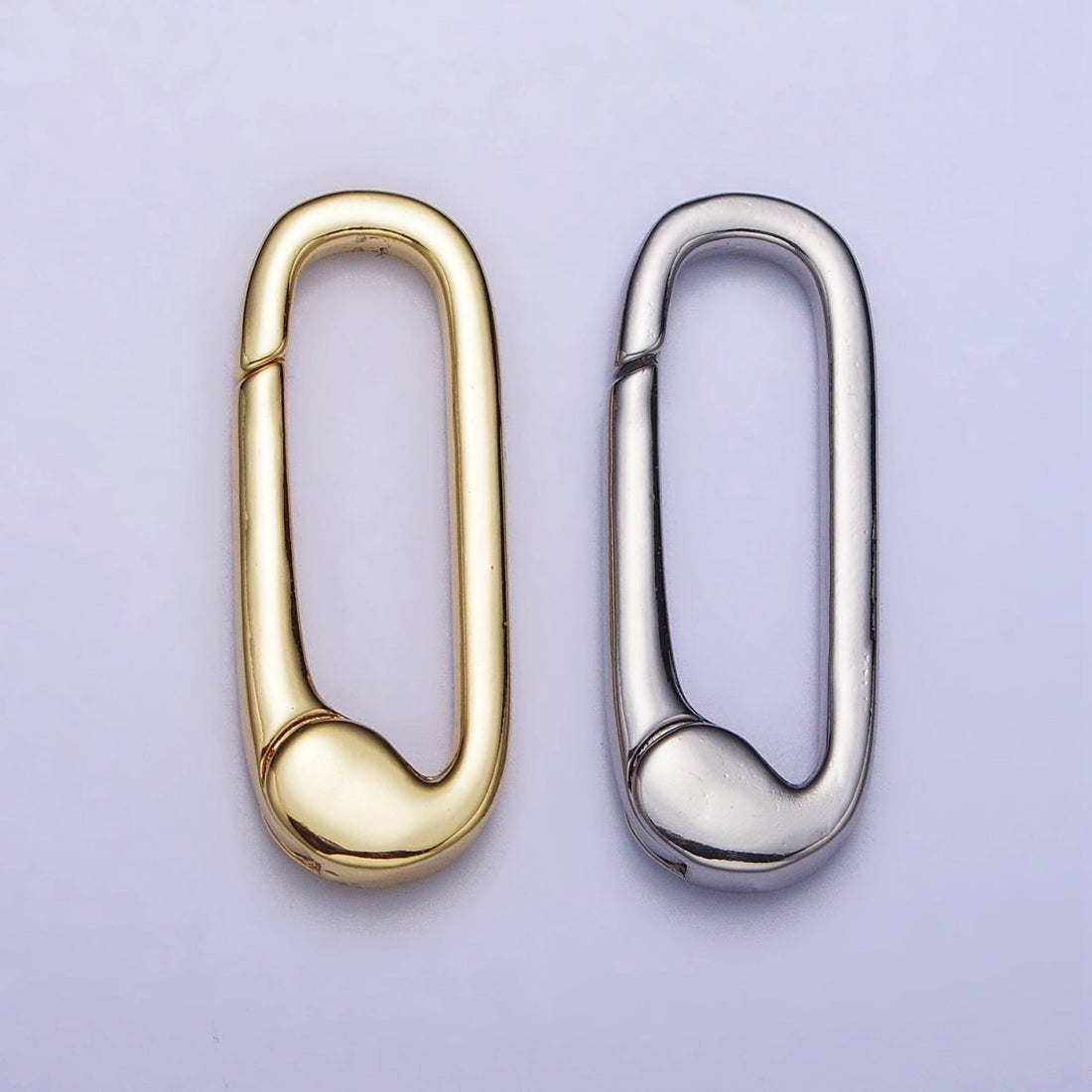 Gold Oval Push Spring Gate Ring Supply Enhancer Clasp for Charm Holder | Z-038 Z-347