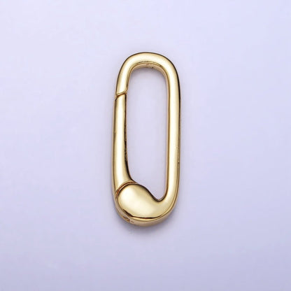 Gold Oval Push Spring Gate Ring Supply Enhancer Clasp for Charm Holder | Z-038 Z-347