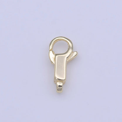 Gold Rectangular Long Body 10.5mm Lobster Claw Closure Jewelry Making Supply | K-270