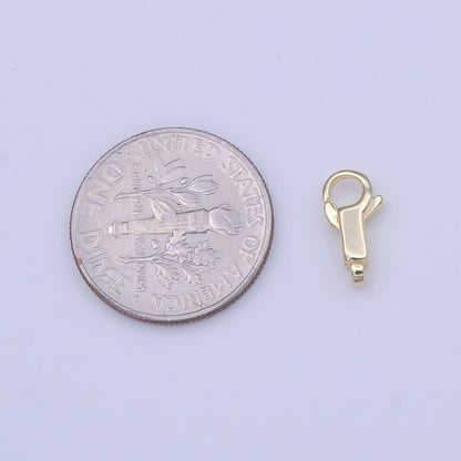 Gold Rectangular Long Body 10.5mm Lobster Claw Closure Jewelry Making Supply | K-270