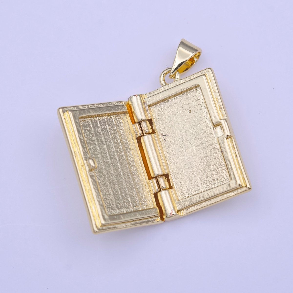 Gold Rectangular Minimalist Gold Photo Locket Pendant H-219