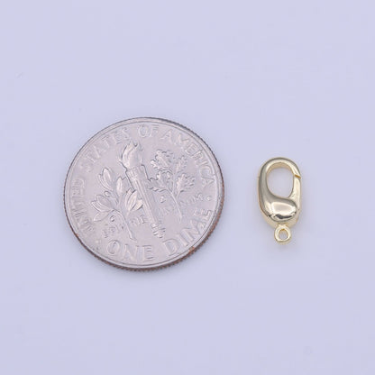 OS Gold Rectangular Snap Hook Push Gate Lobster Clasps Jewelry Supply | K-274