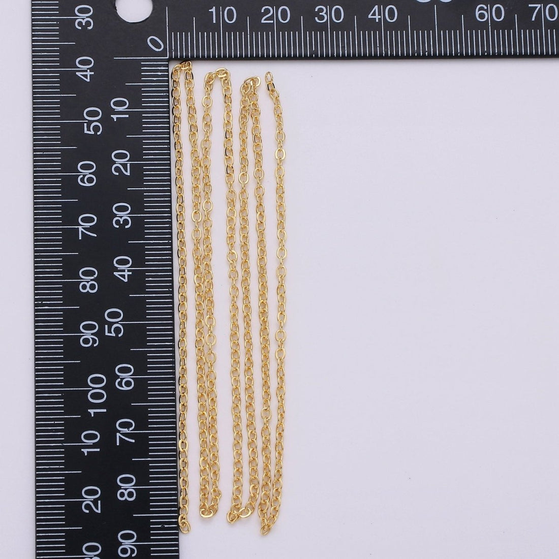 Gold ROLO Cable Chain - 24K Gold Filled Chain - Gold Fill Chain Bulk - Dainty Gold Chain Wholesale - Unfinished Gold Chain by the Yard | ROLL-134 Clearance Pricing