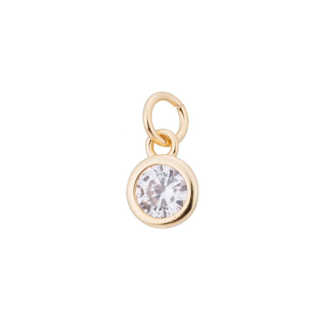 Gold, Rose Gold, Silver Round Diamond Cut Dangle Charm, Modern DIY Craft Cubic Zirconia Bracelet Charm Bead Findings Pendant For Jewelry Making | C-181,  C-342