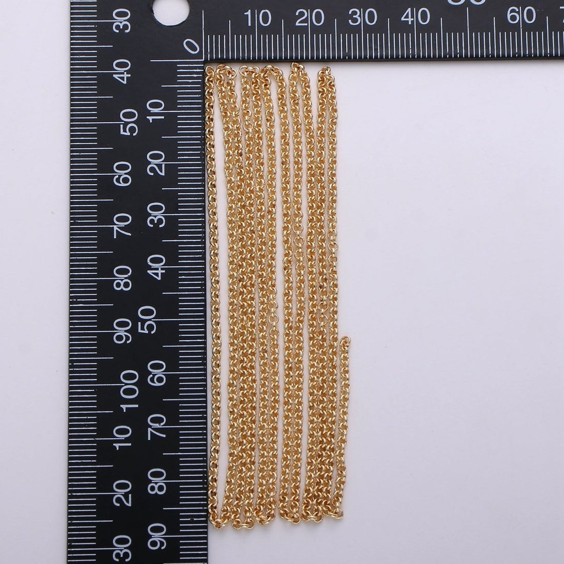 Gold Round ROLO Cable Link Chain, Link Size 3.5X3.5mm, 16K Gold Filled Rolo Chain By Yard, Unfinished Chain For Jewelry Supply | ROLL-278