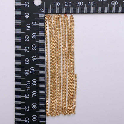 Gold Round ROLO Cable Link Chain, Link Size 3.5X3.5mm, 16K Gold Filled Rolo Chain By Yard, Unfinished Chain For Jewelry Supply | ROLL-278