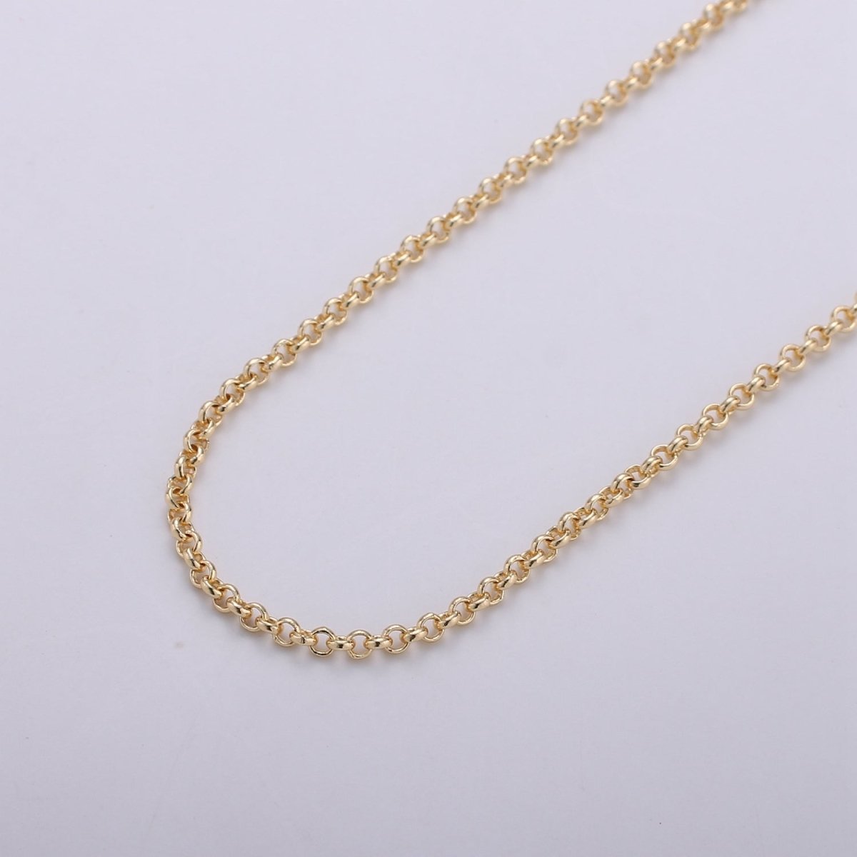Gold Round ROLO Cable Link Chain, Link Size 3.5X3.5mm, 16K Gold Filled Rolo Chain By Yard, Unfinished Chain For Jewelry Supply | ROLL-278