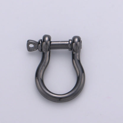 Gold Screw clasp lock, Anchor Shackle, Gold, Silver, Rosegold Black Nautical Bracelet Clasps, Anchor Necklace, Sailor Bracelet Clasp Supply K-931 - K-934