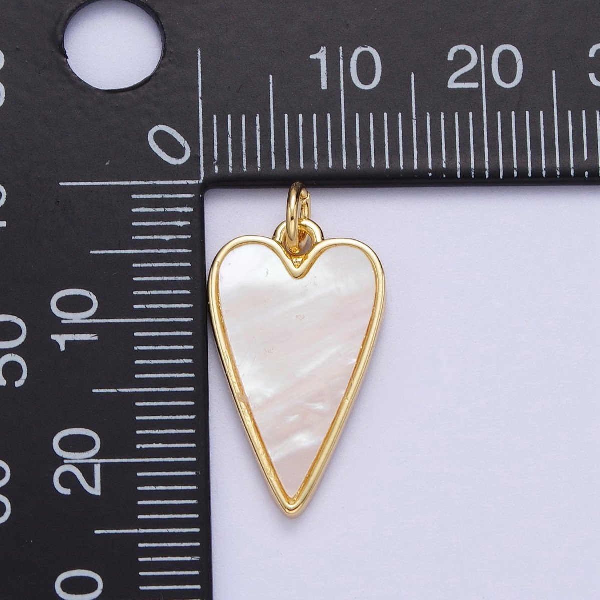 Gold Shell Pearl Heart Love Charm For Valentine Jewelry Making in Gold &amp; Silver | C-717