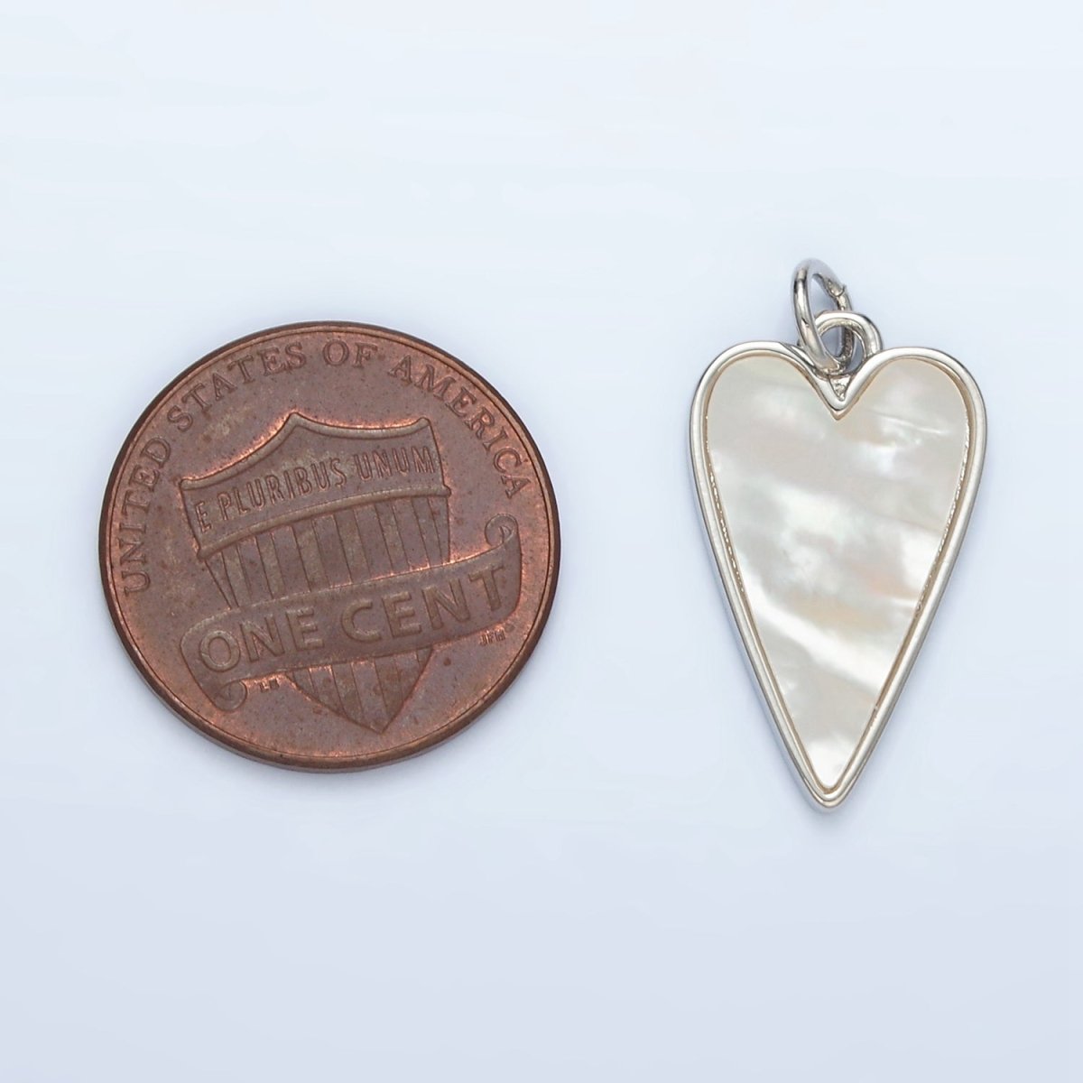 Gold Shell Pearl Heart Love Charm For Valentine Jewelry Making in Gold &amp; Silver | C-717
