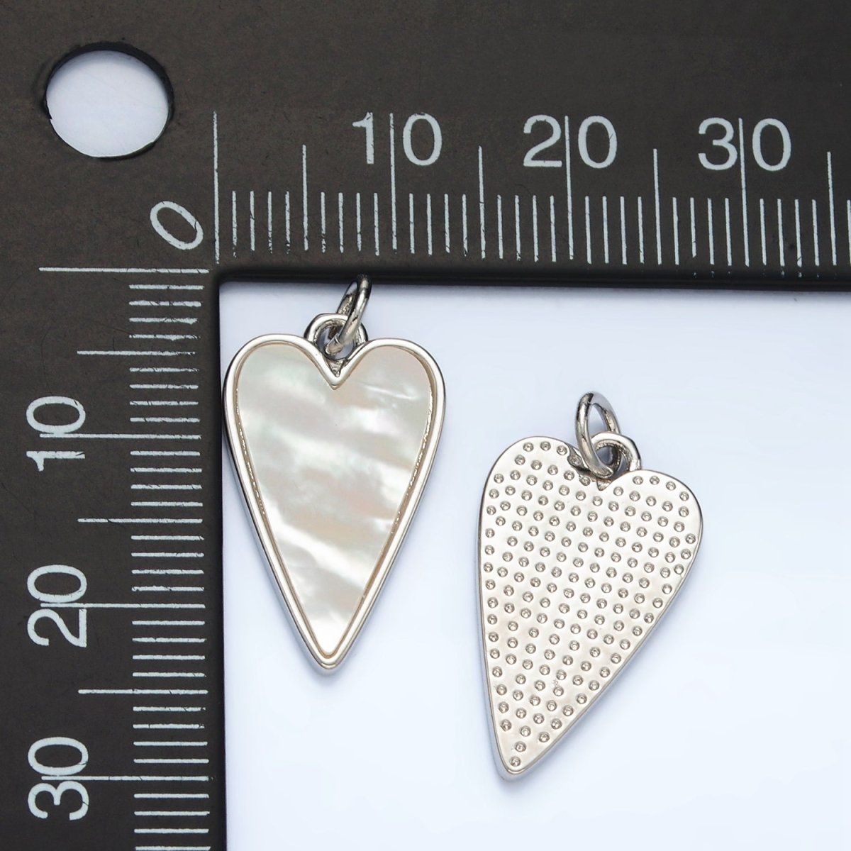 Gold Shell Pearl Heart Love Charm For Valentine Jewelry Making in Gold &amp; Silver | C-717